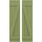 Ekena Millwork Americraft 4-Board (2 Batten) Wood Joined Board-n-Batten Shutters w/ Z-Bar, ARW102BB414X77MGH, PR ARW102BB414X77MGH - alternate 1
